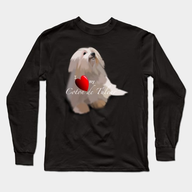 coton de tulear heart Long Sleeve T-Shirt by Coton de Tulear T-shirts